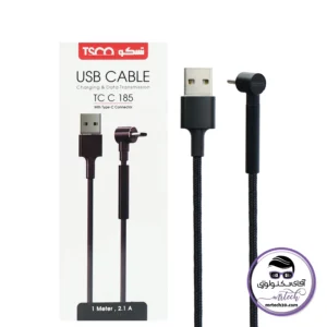 کابل تایپ سی TSCO TC C185 یکسر L طول 1 متر 2.1A