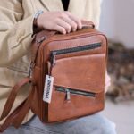 کیف دستی - دوشی اسپرت مردانه چرم صنعتی David Jones سایز بزرگ