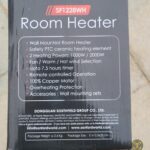 بخاری برقی دیواری و فن هیتر سانفورد مدل SF1228WH دارای تایمر، قفل کودک، به همراه ریموت کنترل - Image 3